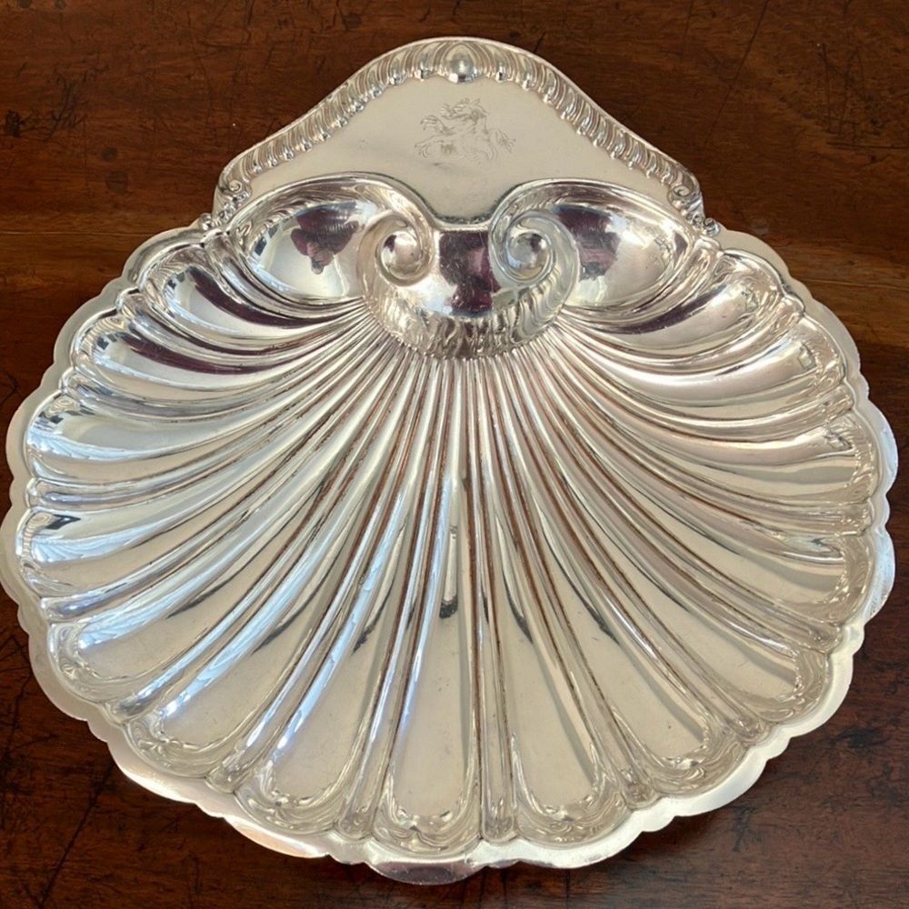 Silver-Plated Clam Plate Bowl